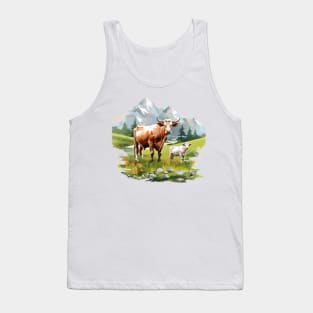 Farm Cow Art Tank Top